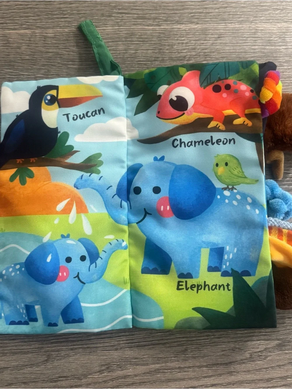 Hahaland Baby First Cloth Book Jungly Tails Soft Sensory Book 0M+